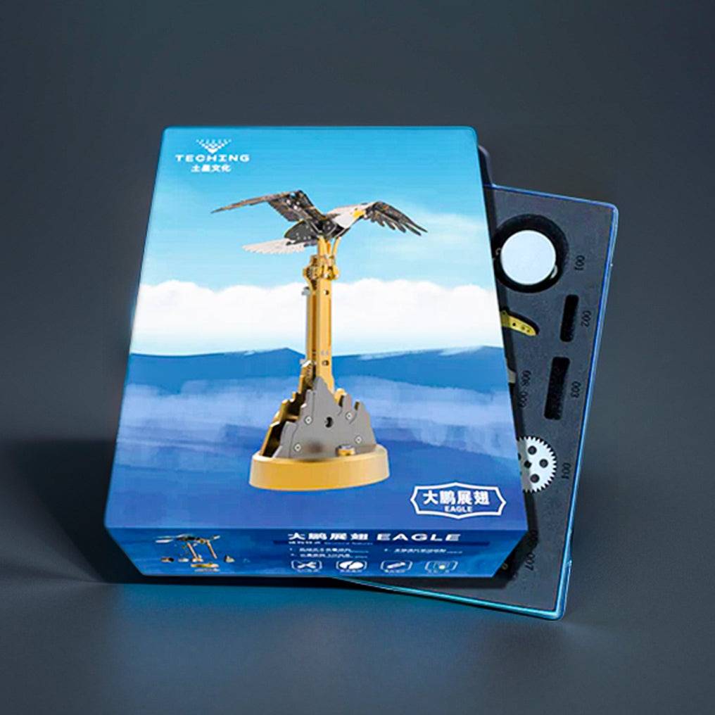 Captivating DIY 3D Bald Eagle Model Kit - Create a Soaring Haliaeetus Leucocephalus with Flapping Wings! - OPICRAFT