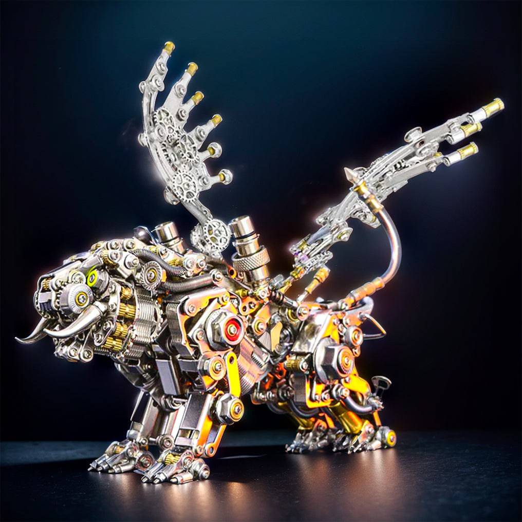 Build Your Own 3D Metal Bengal Tiger and Smilodon with Wings Puzzle – 700+ Piece Model Kit Adventure! - OPICRAFT