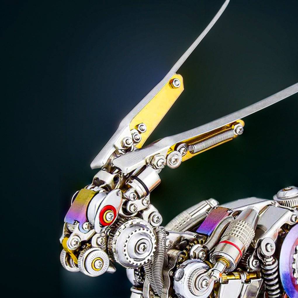 Intriguing DIY 3D Metal Punk Mechanical Rabbit Puzzle Assembly Kit - 500 Pieces of Fun! - OPICRAFT