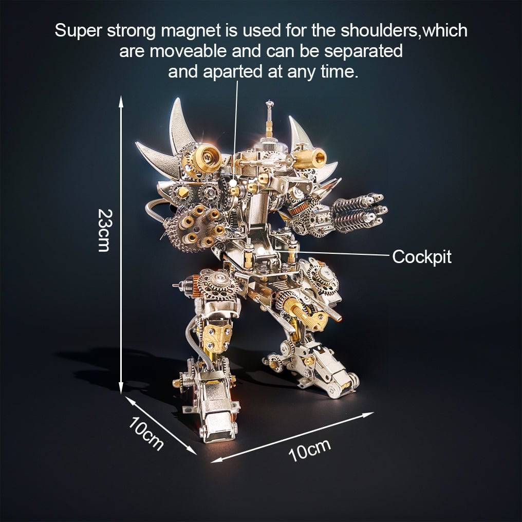 Engaging 3D Metal Mechanical Magnetic Mecha Puzzle Assembly Kit for DIY Enthusiasts - OPICRAFT