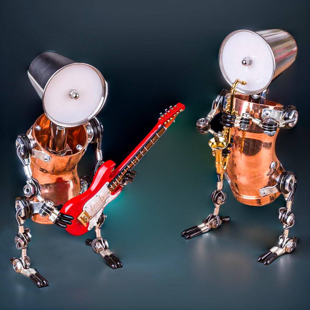 Steampunk 3D Metal Robot Band Model Kit - Create Your Own Handcrafted Masterpiece! - OPICRAFT