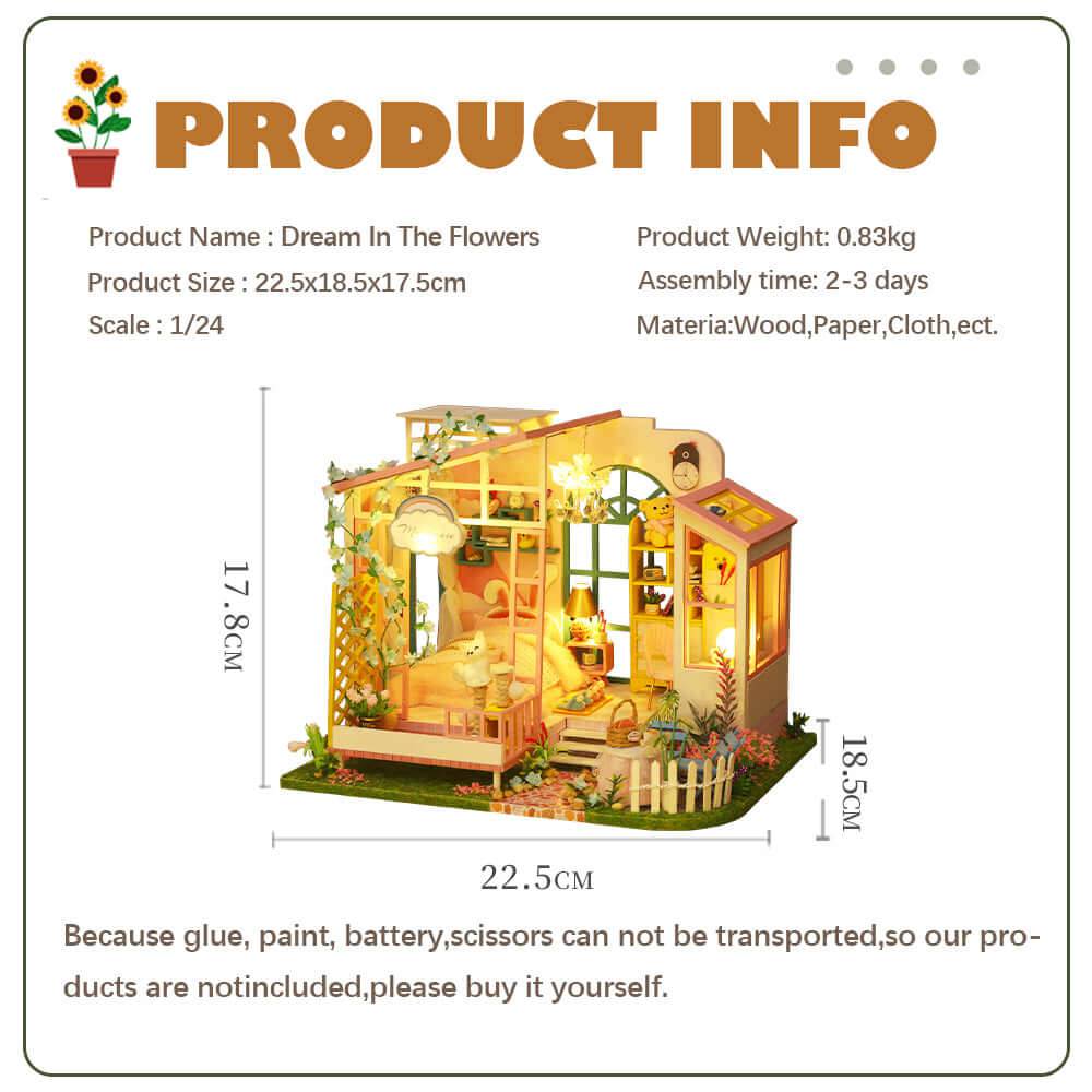 BRIVLOX⢠1:24 DIY Dollhouse Kit ( Story of Flowers ) - BRIVLOX | Where Innovation Meets Style!