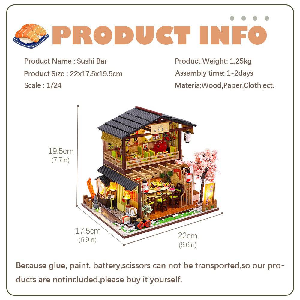 BRIVLOX™ 1: 24 DIY Dollhouse Kit(Gubbion & Sushi) - BRIVLOX | Where Innovation Meets Style!