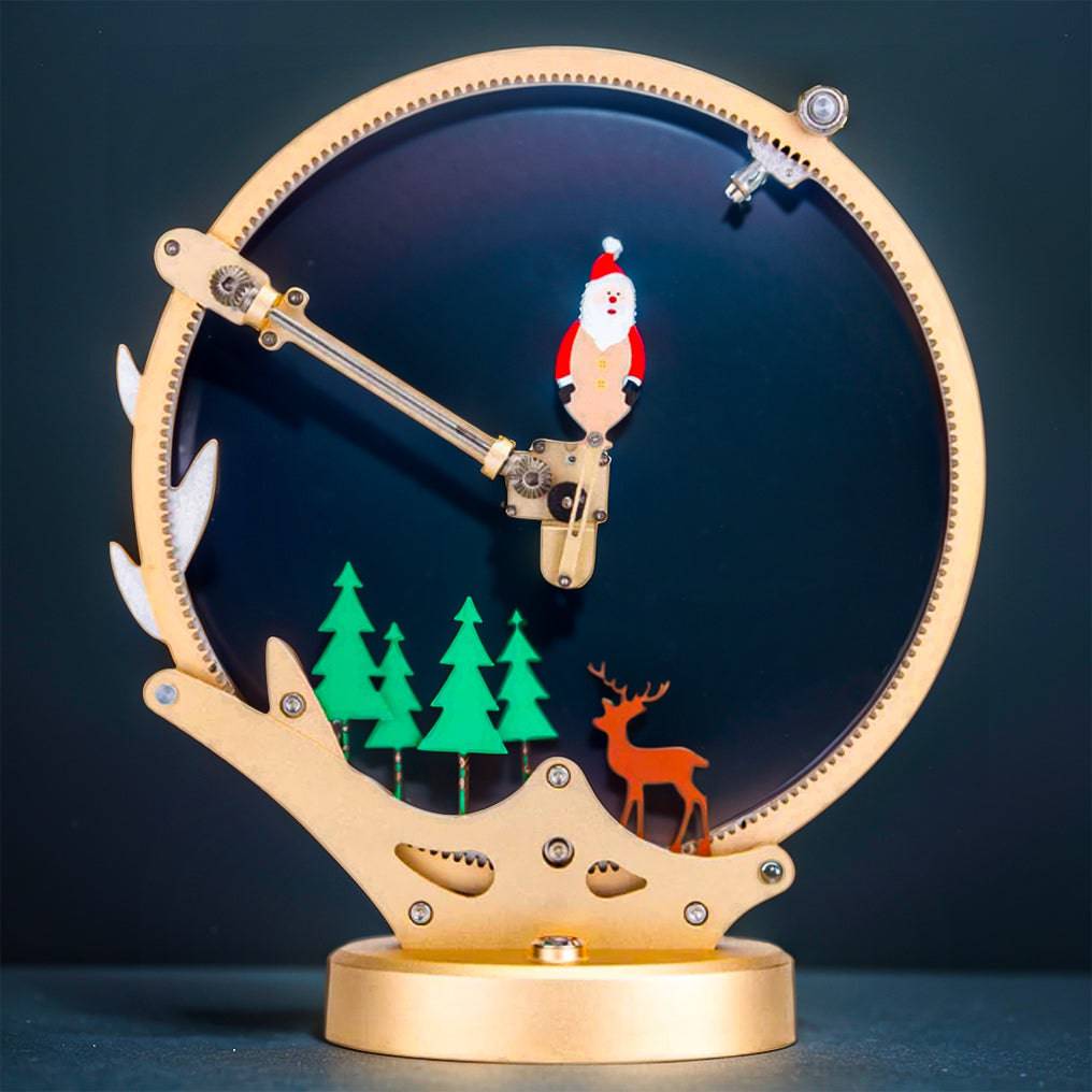 Enchanting 3D Metal Puzzle Kit: Swinging Santa Claus Assembly with 100+ Intricate Pieces! - OPICRAFT