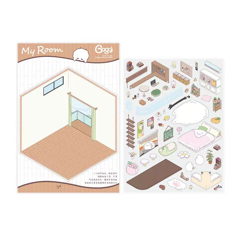 DIY 3D Sticker Scenes! Outdoor Party|Halloween|Apartment|Bakery Shop - OPICRAFT