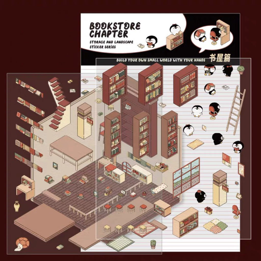 Stickers Scene, Make your Own Supermarket|Coffee Shop|Restaurant|Bookstore - OPICRAFT