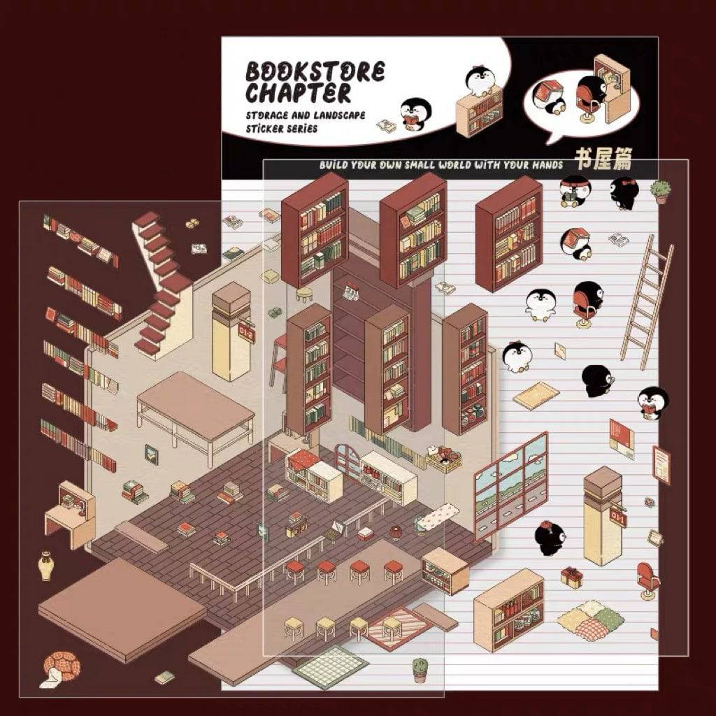 Stickers Scene, Make your Own Warm Home|Music Bar|Hot Spring|Gymnasium - OPICRAFT