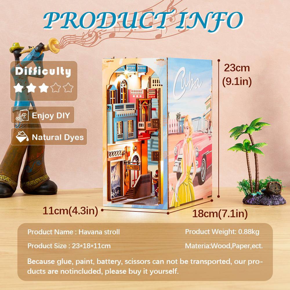 BRIVLOX™ DIY Booknook Kit (Havana Stroll) - BRIVLOX | Where Innovation Meets Style!