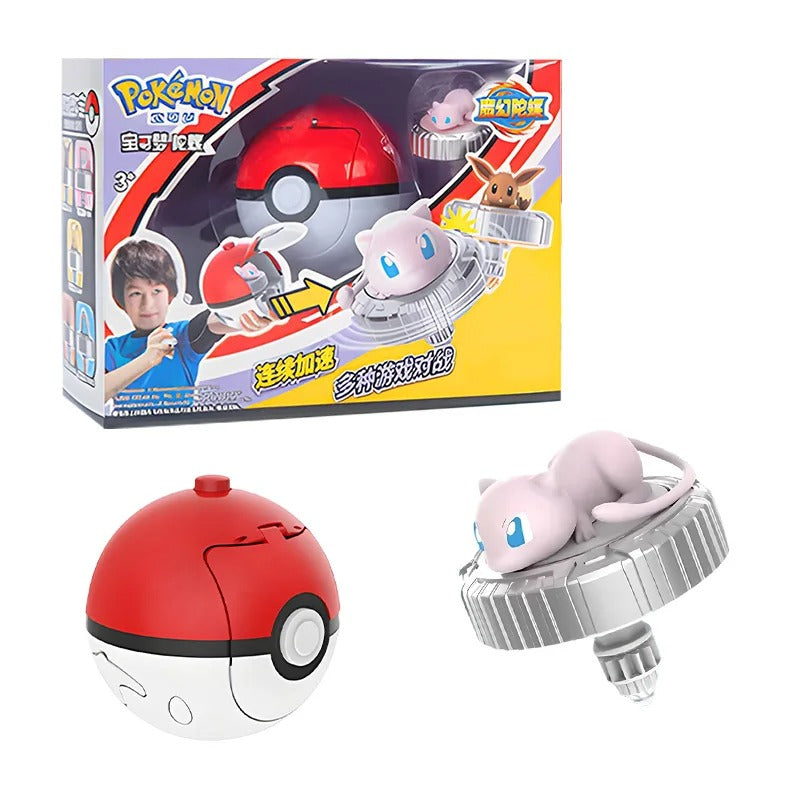 Pokemon Top Ball Battle Gyro Spinning Pikachu Charmander Squirtle Mew Eevee Pocket Monsters Action Figure Toy Set Children Gift