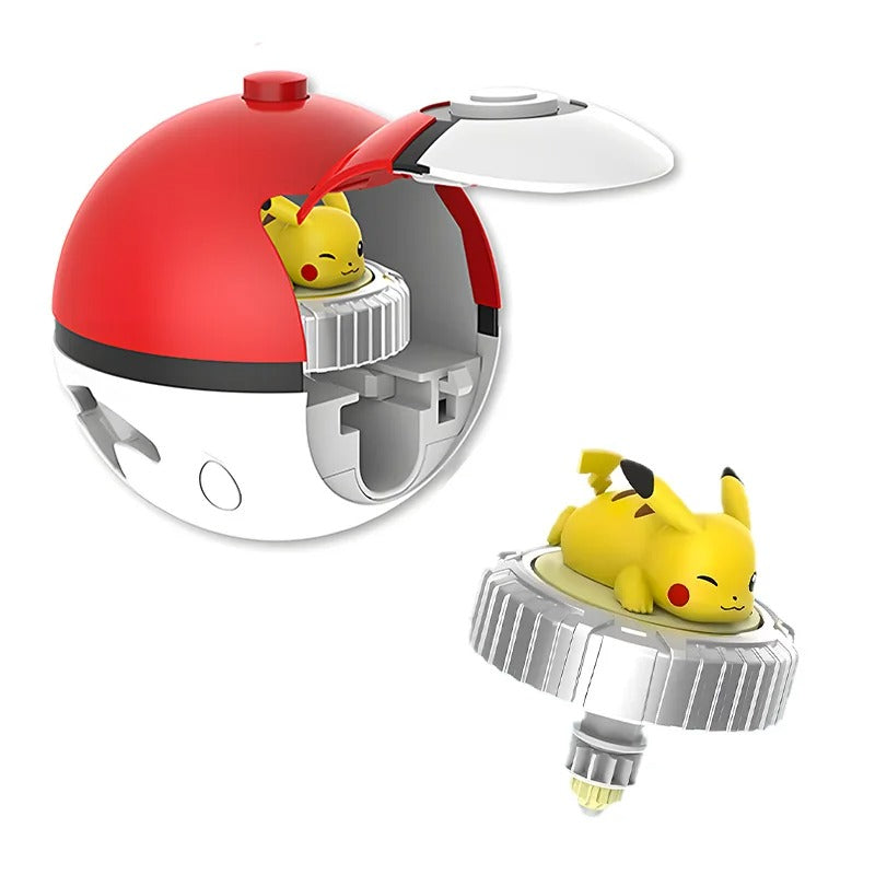 Pokemon Top Ball Battle Gyro Spinning Pikachu Charmander Squirtle Mew Eevee Pocket Monsters Action Figure Toy Set Children Gift