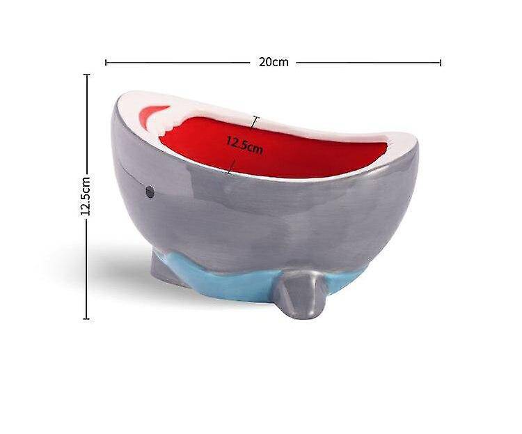 Shark Bowl Single High Capacity Personality Household Decoration Ceramic Bowl Cartoon Fruit Food - BRIVLOX | Where Innovation Meets Style!