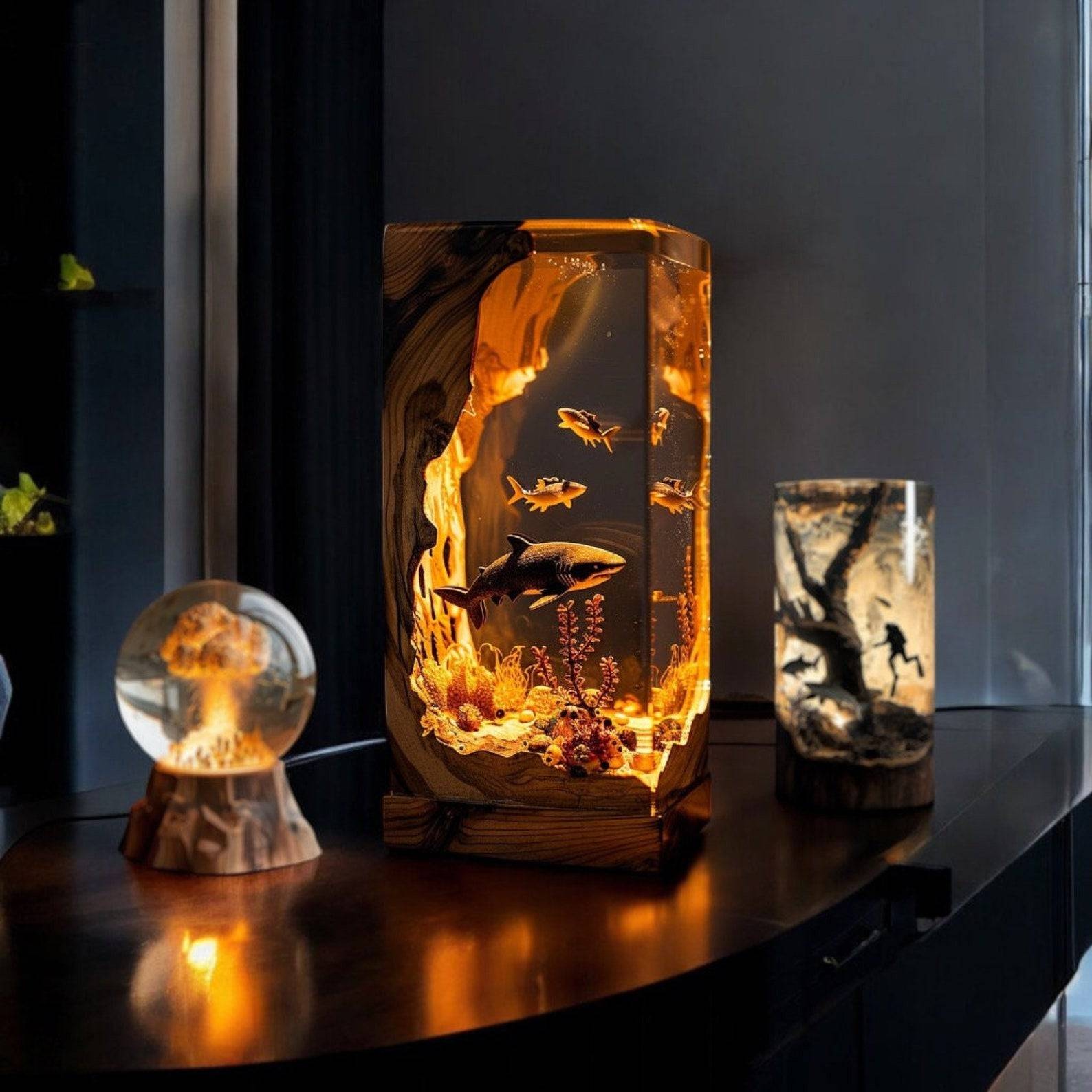 [2024New❗❗]Epoxy Resin Ocean World Night Light Christmas Gift - OPICRAFT 