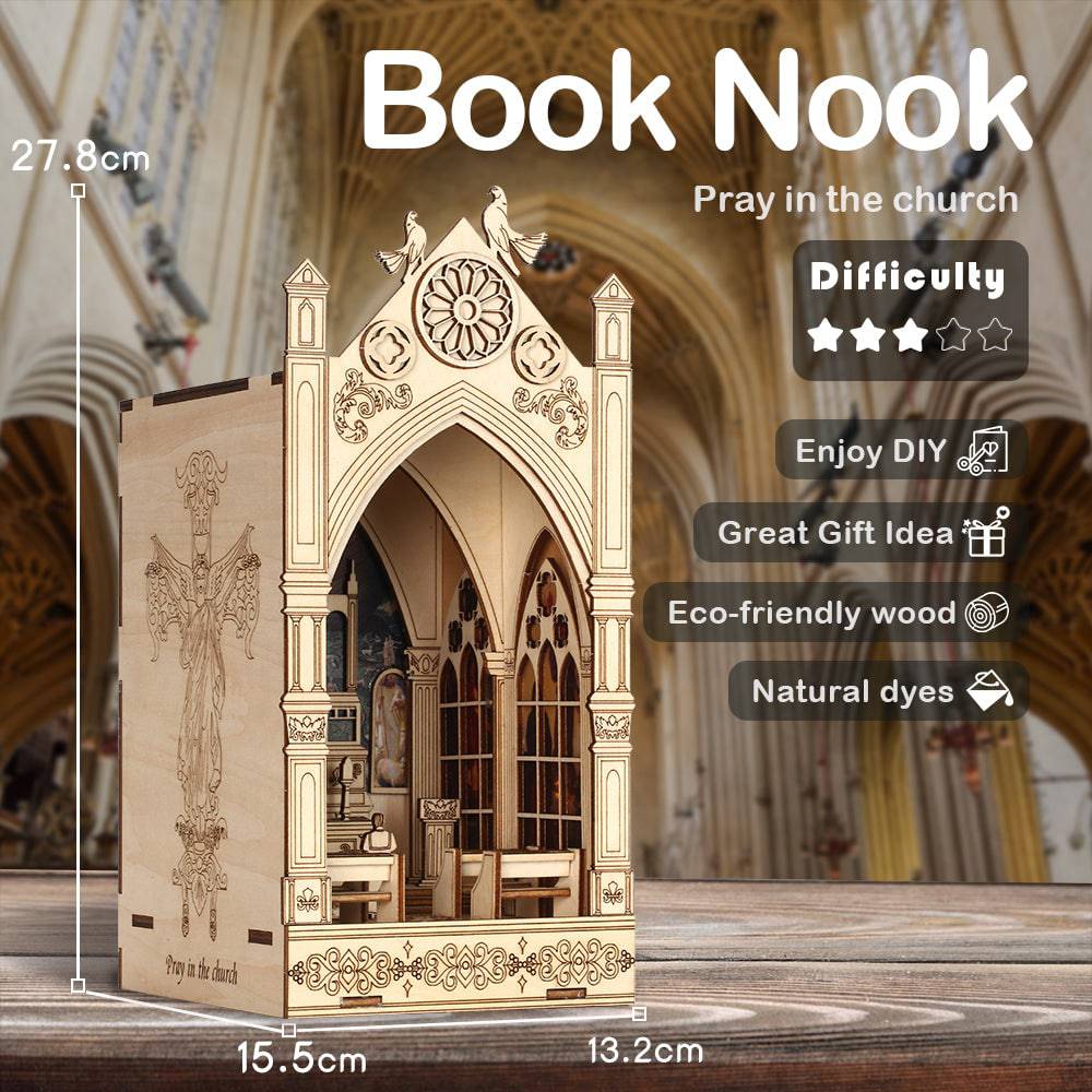 BRIVLOX™ DIY Booknook Kit (Pray in The Church) - BRIVLOX | Where Innovation Meets Style!