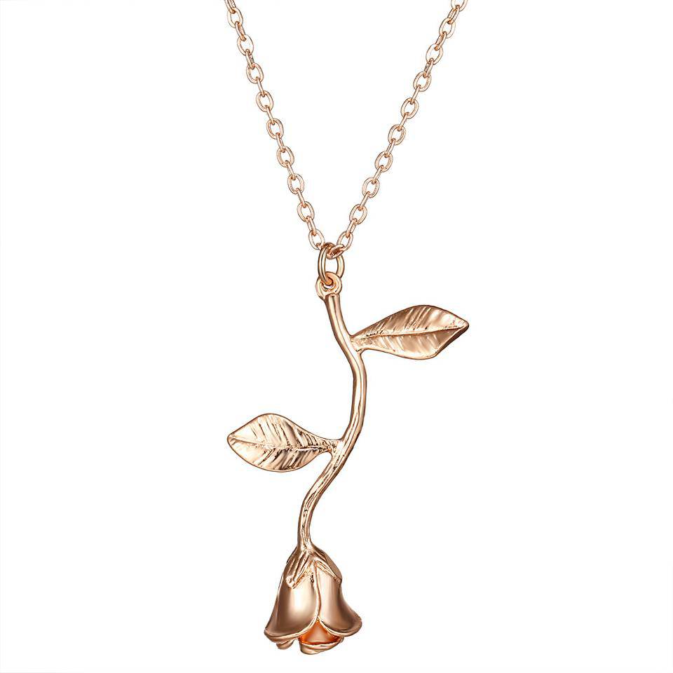 ROSE PENDANT NECKLACE - BRIVLOX | Where Innovation Meets Style!