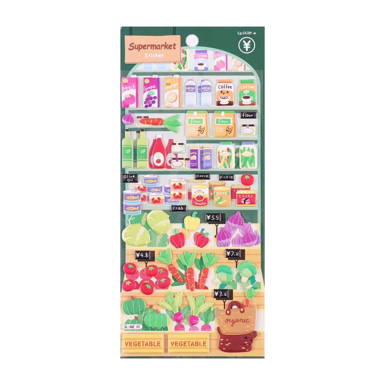 3D Puffy Stickers, Flower Shop|Supermarket|Drug Store|Sweet Shop - OPICRAFT 