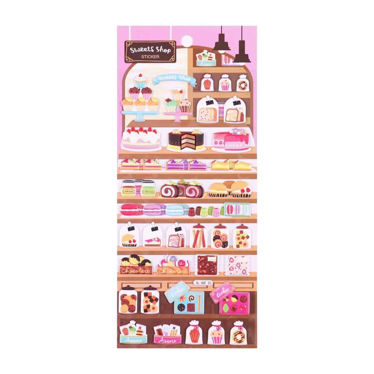 3D Puffy Stickers, Flower Shop|Supermarket|Drug Store|Sweet Shop - OPICRAFT 