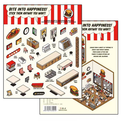 DIY 3D Sticker Scene,Make Your Own Baking Shop|Fresh Market|Bookstore|Laundry - OPICRAFT 