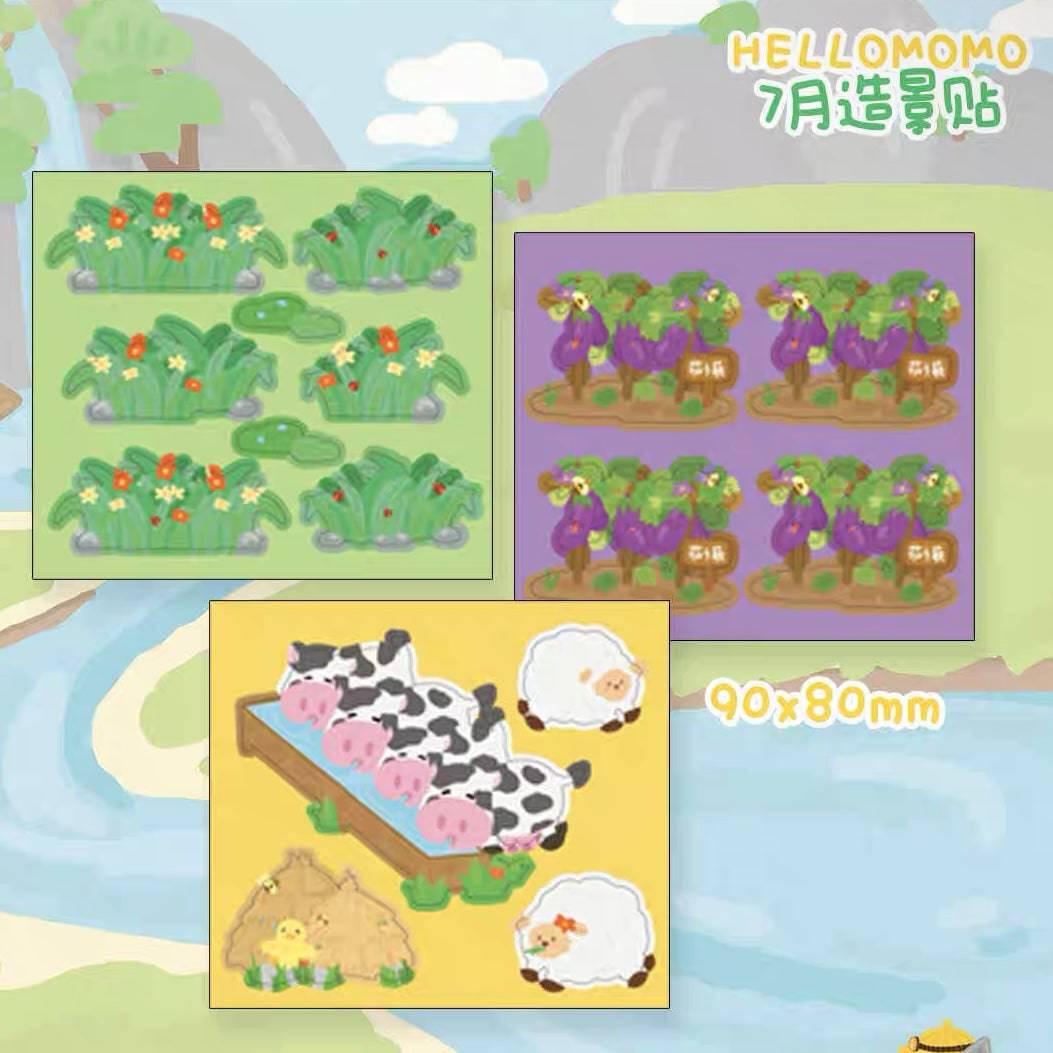 Make Your Own Farm Sticker Scene - OPICRAFT 