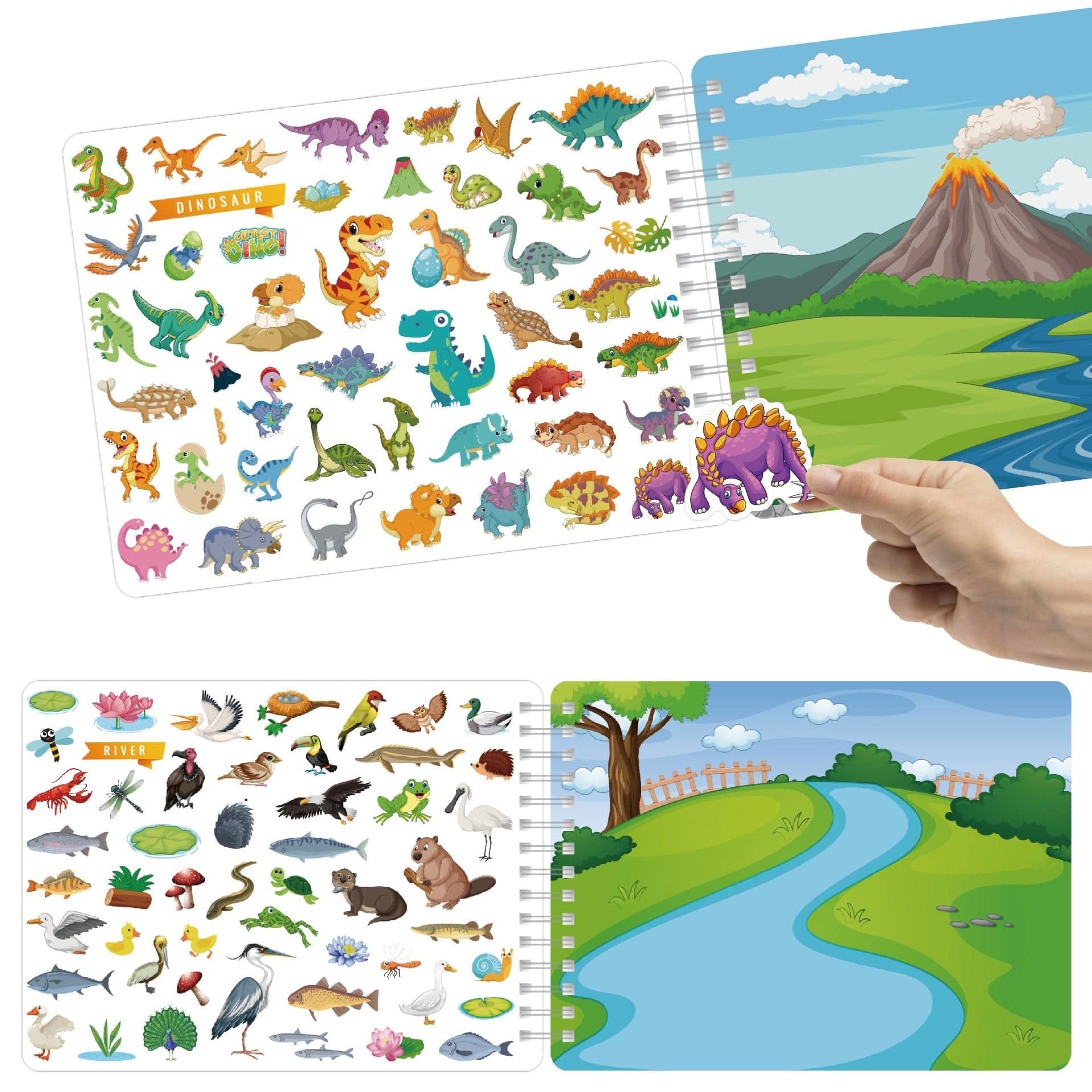 Animal All Around Town Sticker Book Activity - OPICRAFT 