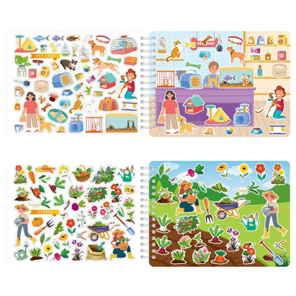 Animal All Around Town Sticker Book Activity - OPICRAFT 