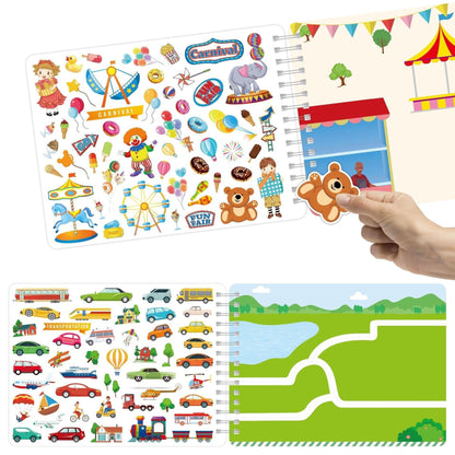 Animal All Around Town Sticker Book Activity - OPICRAFT 