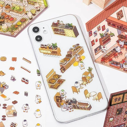 Sticker Play Scenes! Build 3D Izakaya|Chinese Convenience Store|Fresh Fruit|Bakery Shop - OPICRAFT 