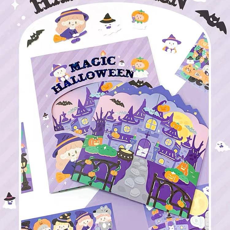 DIY Halloween Sticker Scene Card - OPICRAFT 