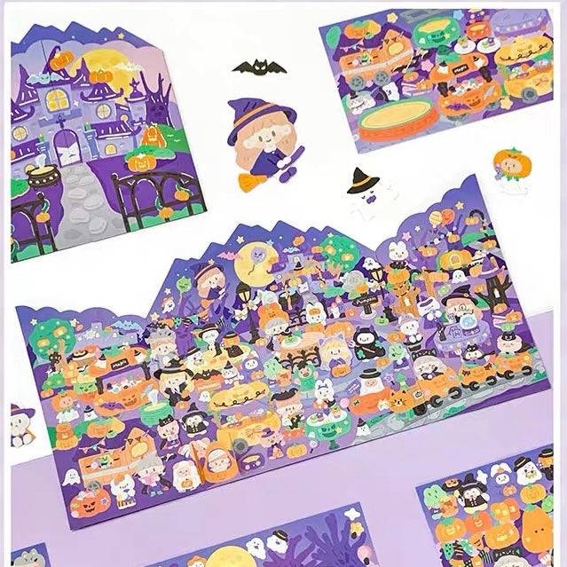 DIY Halloween Sticker Scene Card - OPICRAFT 