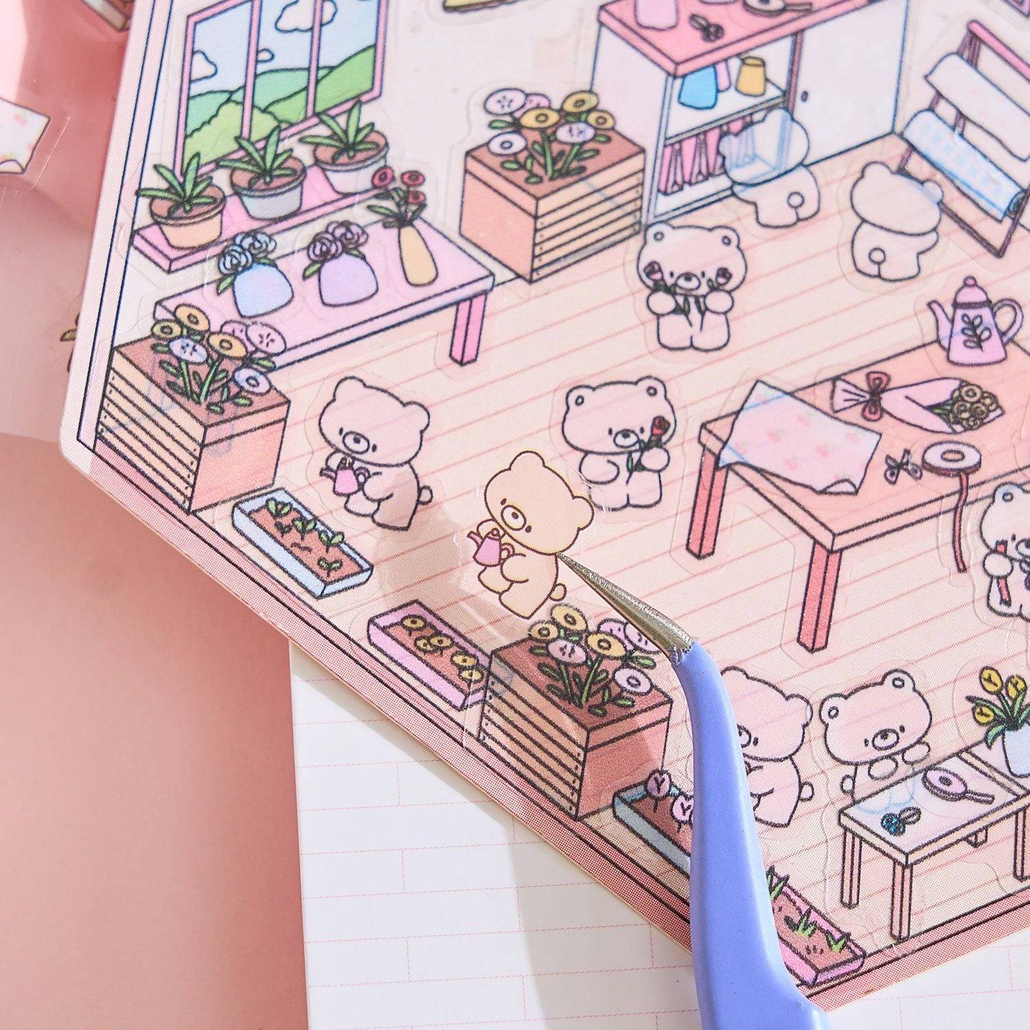 DIY Miniature Sticker Scene,Flower Shop|Bookstore|Dessert Shop|Convenience Store - OPICRAFT 