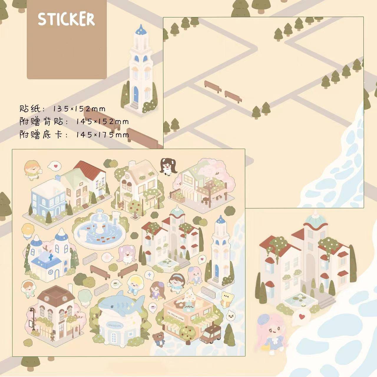 Craft Stickers for Scrapbooks, Make Your Seaside Town|Island|Workshop|Scrapbook shop - OPICRAFT 