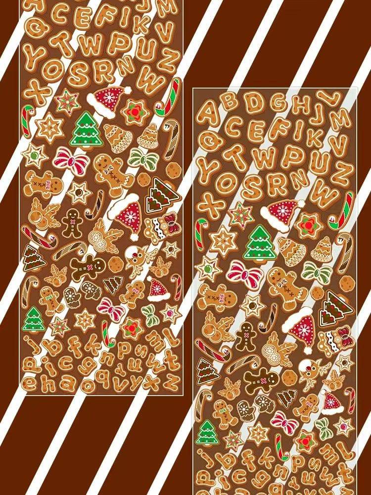 Christmas Gingerbread Sticker Sheet - OPICRAFT 