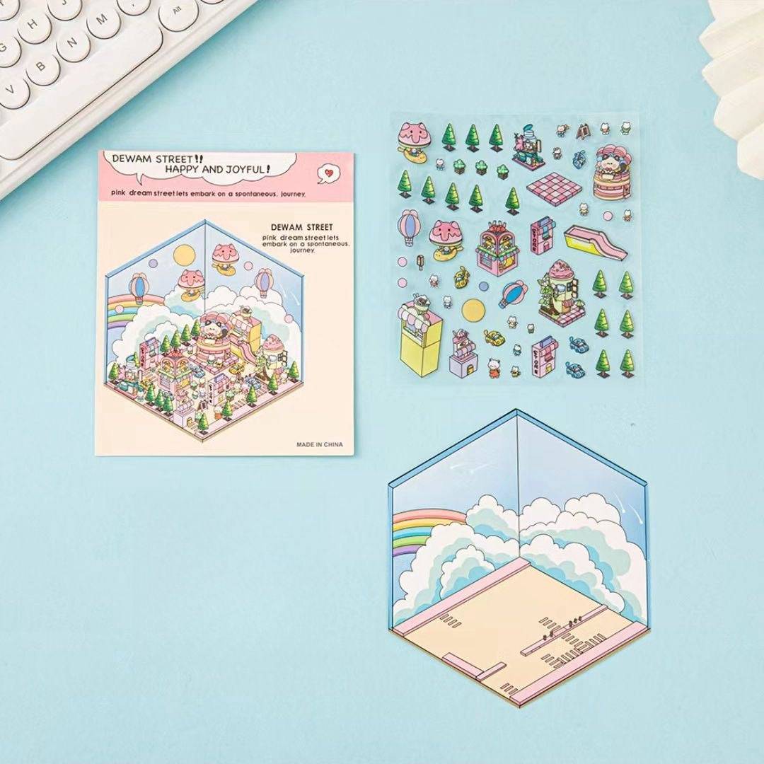 Sticker Scene: DIY Picnic|Magical Library|Spring Party|Beach|Amusement Park|Record Store - OPICRAFT 