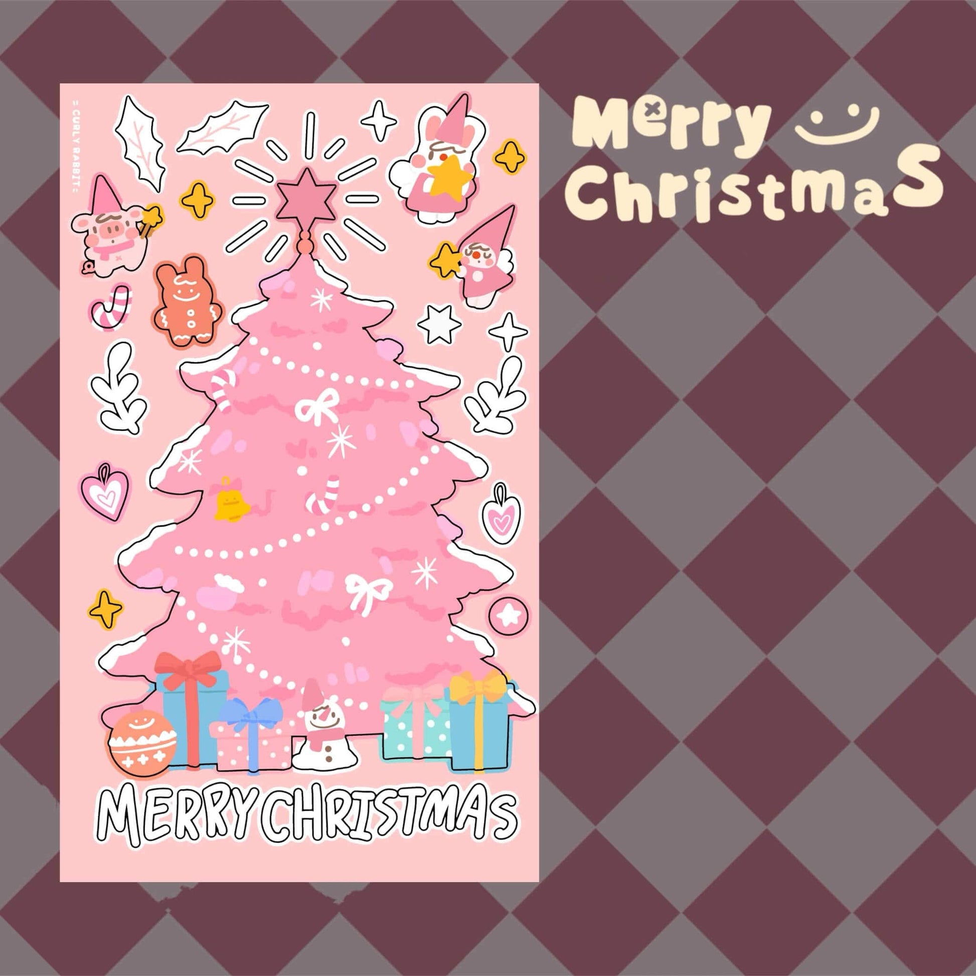 Christmas Stickers|Scrapbook Stickers|Sticker Sheet|Journal Stickers - OPICRAFT 