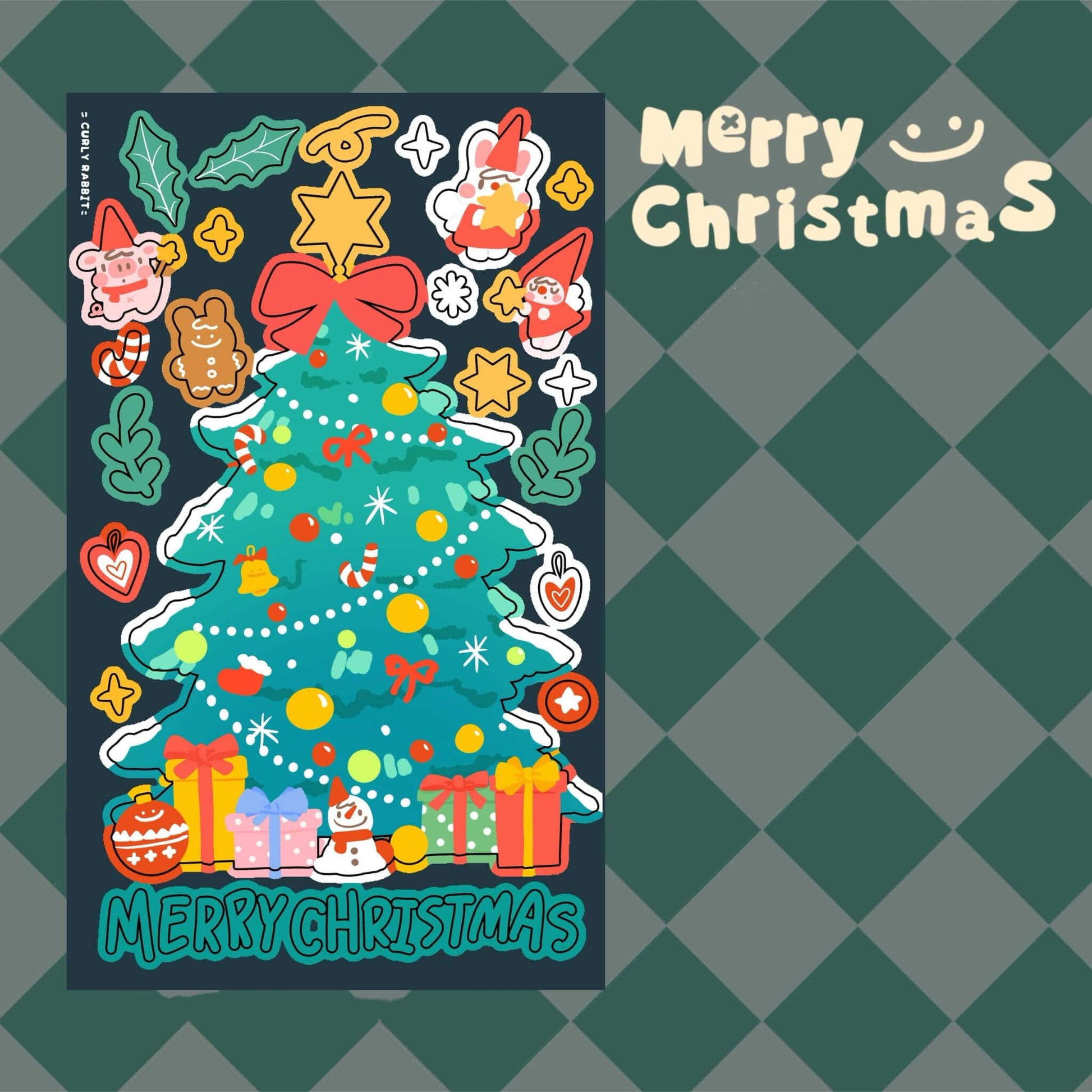 Christmas Stickers|Scrapbook Stickers|Sticker Sheet|Journal Stickers - OPICRAFT 