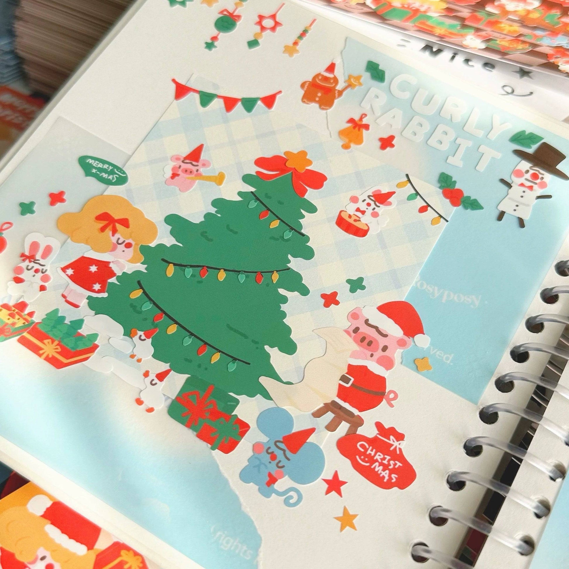 Christmas Stickers|Scrapbook Stickers|Sticker Sheet|Journal Stickers - OPICRAFT 