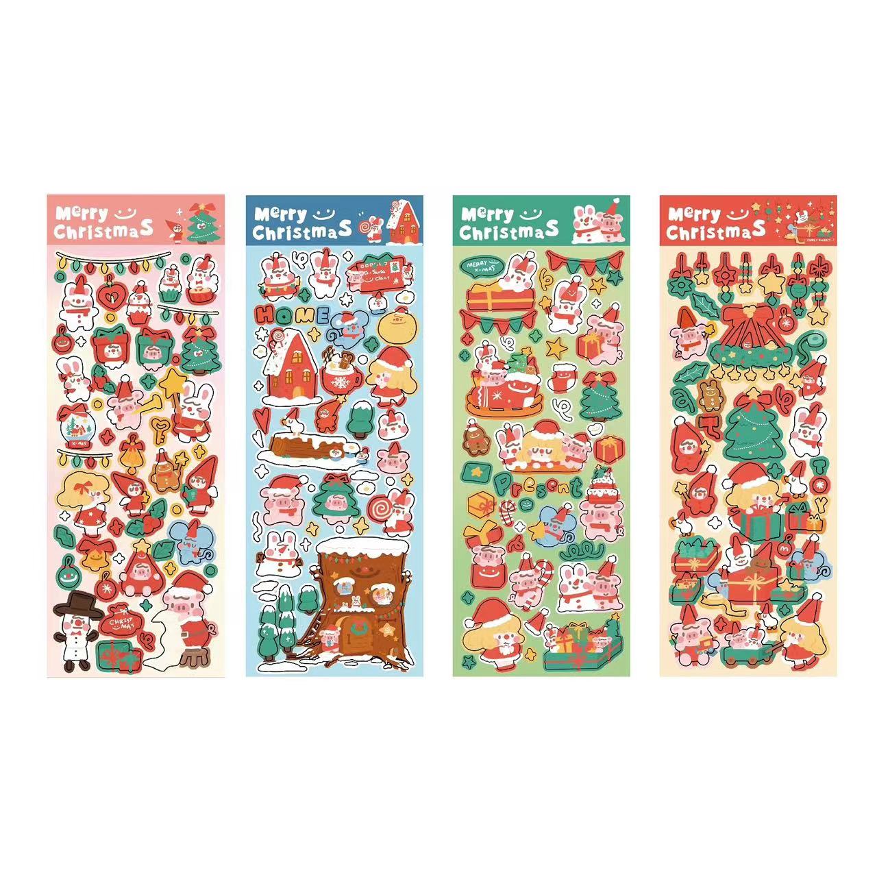 Christmas Stickers|Scrapbook Stickers|Sticker Sheet|Journal Stickers - OPICRAFT 