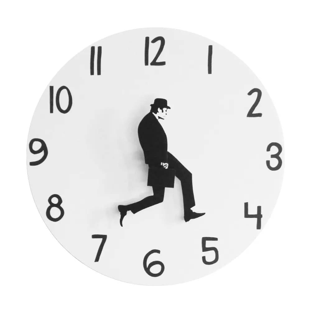 Monty Python inspired Silly Walk Wall Clock - BRIVLOX | Where Innovation Meets Style!