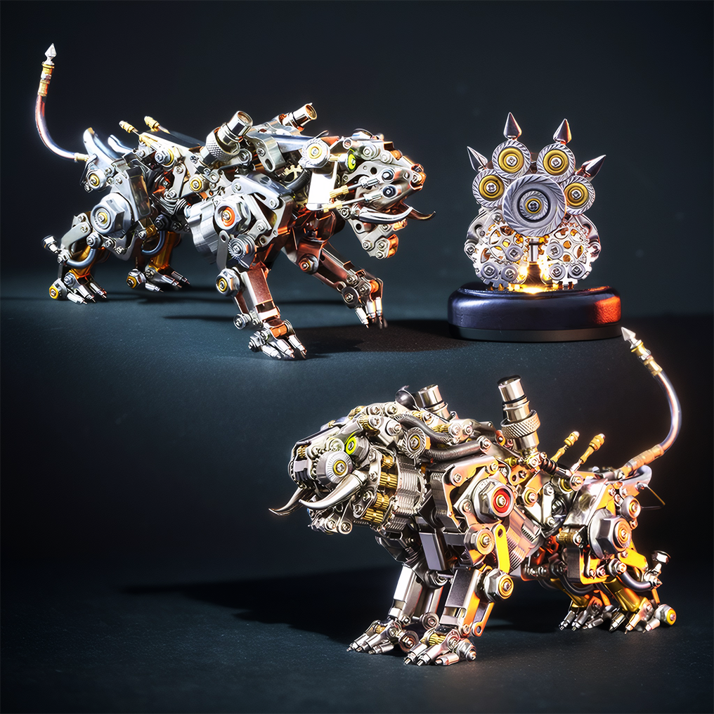 Engaging DIY 3D Metal Bengal Tiger Puzzle Kit - Creative Building Block Experience! - OPICRAFT 