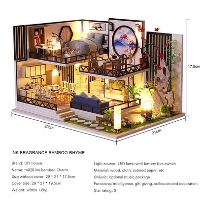 BRIVLOX™ 1:24 DIY Dollhouse Kit (Bamboo Charm) - BRIVLOX | Where Innovation Meets Style!
