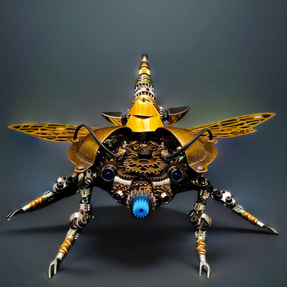 Engaging 3D Metal Beetle Assembly Puzzle Kit - Create Your Own Rotating Mechanical Marvel! - OPICRAFT 