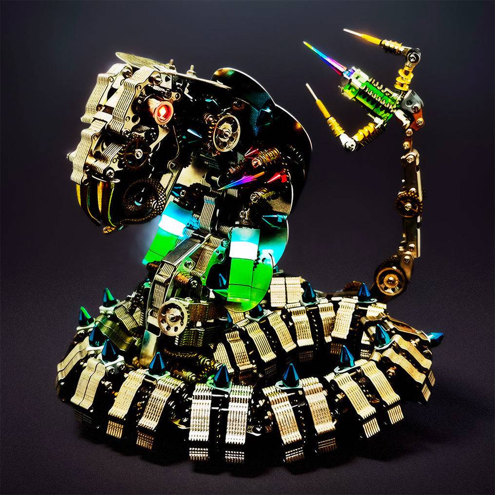 Create Your Own 3D Snake Metal Model: Engaging 1000+ Piece Puzzle Building Set! - OPICRAFT 