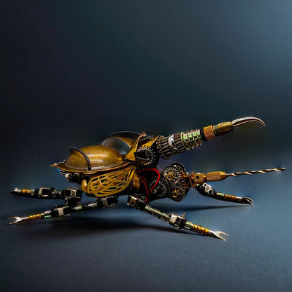 Engaging 3D Metal Beetle Assembly Puzzle Kit - Create Your Own Rotating Mechanical Marvel! - OPICRAFT 