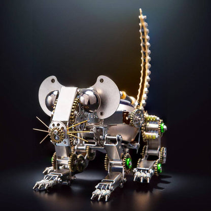 Easter Mouse 3D Metal Mechanical Puzzle Kit - 525 PCS DIY Animal Assembly Model - OPICRAFT 