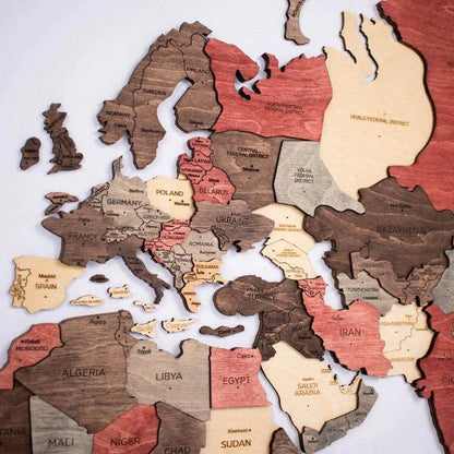 BRIVLOX 3D Wooden World Map Fusion - BRIVLOX | Where Innovation Meets Style!