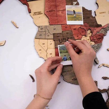 BRIVLOX 3D Wooden World Map Fusion - BRIVLOX | Where Innovation Meets Style!