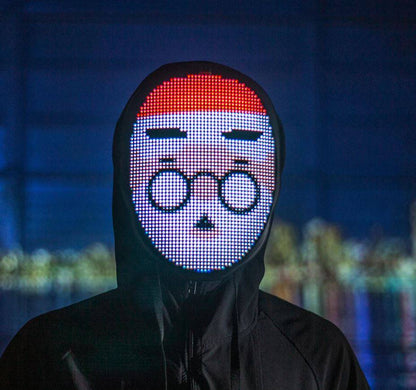 FACE TRANSFORMING LED MASK - APP CONTROLLED - RECHARGEABLE - BRIVLOX | Where Innovation Meets Style!