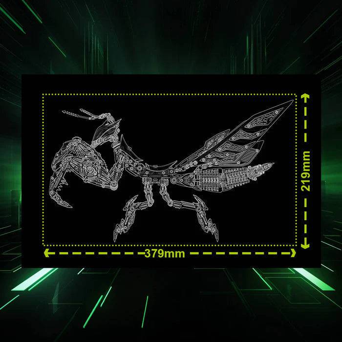 Incredible DIY 3D Metal Mechanical Mantis Model Kit - Over 1000 Pieces of Fun and Creativity! - OPICRAFT 