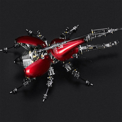 Intricate 3D Metal Beetle Model Kit with Long Horn - Perfect DIY Puzzle Adventure! - OPICRAFT 