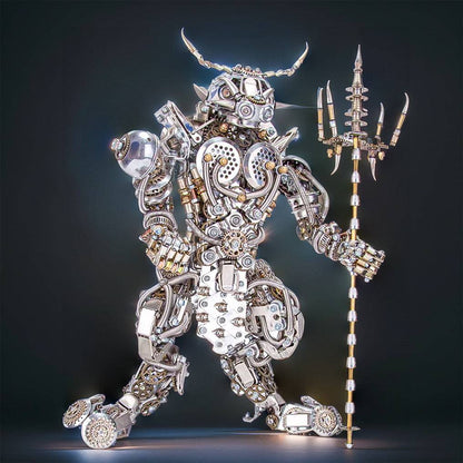 Assemble Your Own 3D Metal Mechanical Bull-Headed Demon Figurine - 2500+ High-Quality Pieces! - OPICRAFT 