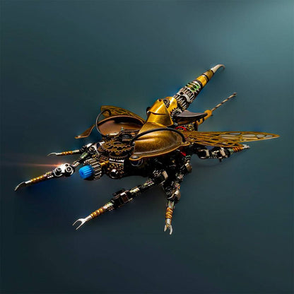 Engaging 3D Metal Beetle Assembly Puzzle Kit - Create Your Own Rotating Mechanical Marvel! - OPICRAFT 